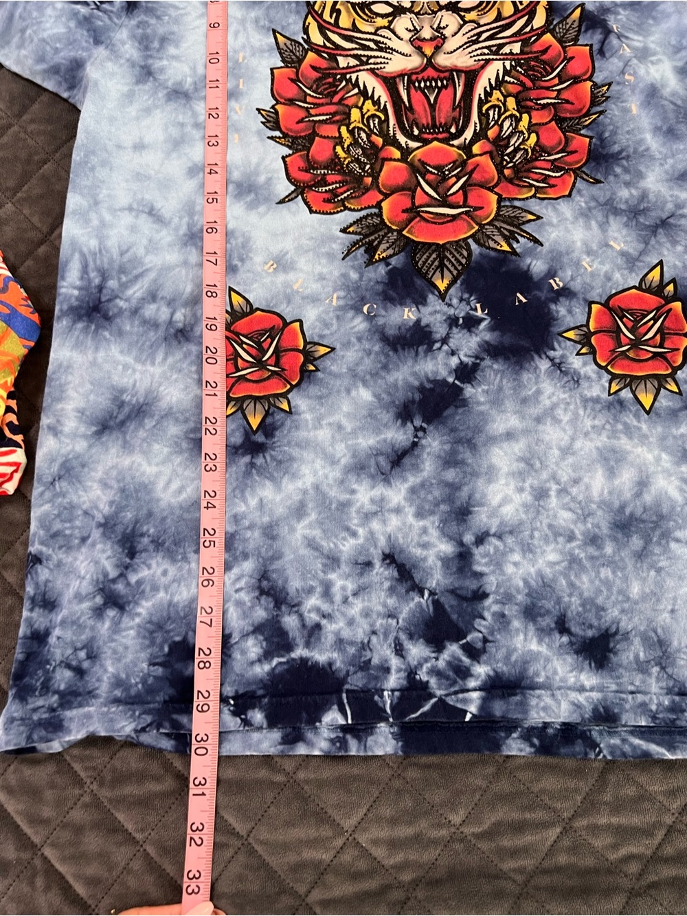 Affliction T Shirt Men’s XL Tie Dye Tiger Studded Roses Rhinestones B24 - Picture 6 of 10